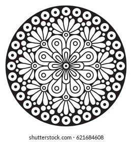 Flower Mandala. Dreamcatcher. Vintage decorative elements. Oriental pattern, vector illustration. Islam, Arabic, Indian, turkish, pakistan, chinese, ottoman motifs