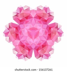 Flower mandala of geometric shapes. Vector colorful mosaic. svg
