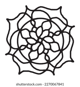 Flower mandala graffiti art  design 