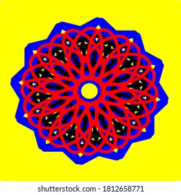Flower mandala graphic illustration vector design concept.