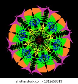 Flower mandala graphic illustration vector design concept.
