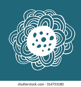 Flower mandala. Hand drawn flower mandala for cards, invitations and other