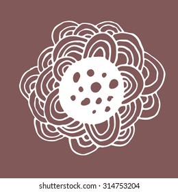Flower mandala. Hand drawn flower mandala for cards, invitations and other