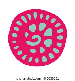 Flower mandala in hand drawn style for prints, fabric and ceramic. Vector illustration. 