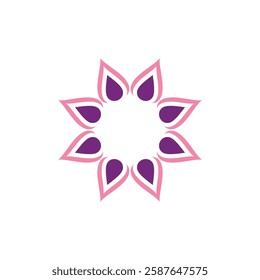 Flower Mandala Icon Vector Logo Template
