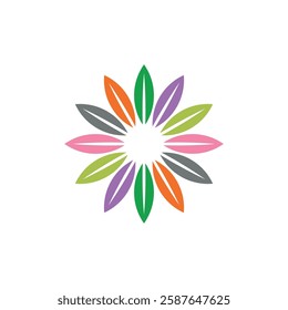Flower Mandala Icon Vector Logo Template