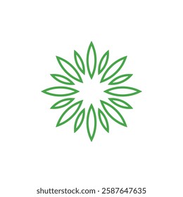 Flower Mandala Icon Vector Logo Template