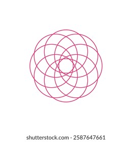 Flower Mandala Icon Vector Logo Template