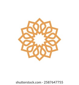 Flower Mandala Icon Vector Logo Template