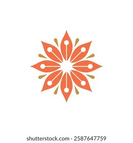 Flower Mandala Icon Vector Logo Template