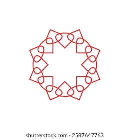 Flower Mandala Icon Vector Logo Template