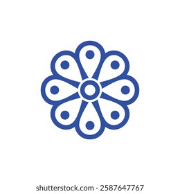 Flower Mandala Icon Vector Logo Template
