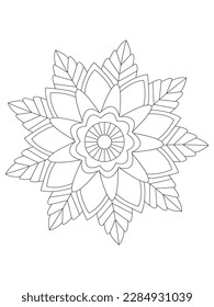 Flower mandala illustration. Oriental pattern, vintage decorative elements.