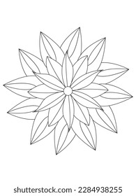 Flower mandala illustration. Oriental pattern, vintage decorative elements. Mandala Coloring Pages. Mandala Coloring Book. Seamless vector