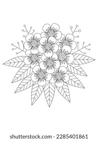 Ilustración de mandala de flores. Patrón oriental, elementos decorativos de época. Páginas de coloreado de Mandala. Libro de Colores de Mandala. Vector sin foco
