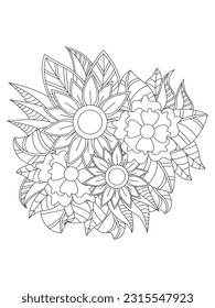 Flower mandala illustration. Oriental pattern, vintage decorative elements. Mandala Coloring Pages. Mandala Coloring Book. Seamless vector