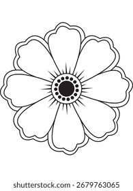 Ilustración de mandala de flores. Patrón oriental, vintage