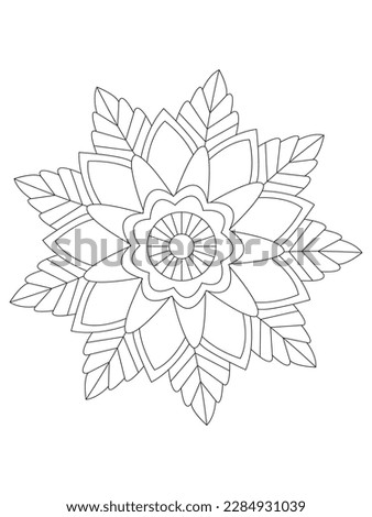 Flower mandala illustration. Oriental pattern, vintage decorative elements.