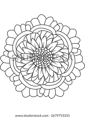 Flower mandala illustration. Oriental pattern, vintage
