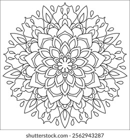 Flower mandala for illustration with   ornamental pattern