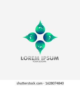 flower mandala logo icon for health care company