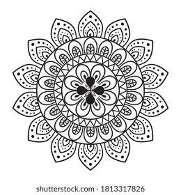 flower mandala on white background vector illustration design