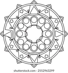 Flower Mandala, Oriental pattern, vector illustration. Islam, Arabic, Indian, moroccan,spain, turkish, pakistan, chinese, mystic, ottoman motifs. Coloring book page, arabic, book, mandala, flower