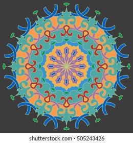 Flower Mandala. Oriental pattern, vector illustration. Vintage decorative element. Islam, Arabic, Indian, turkish, pakistan, chinese, ottoman motifs