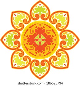 Flower mandala ornament