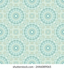 Blume Mandala Ornament Muster Design - Bohemian Oriental geometric spiritual nahtlose Vektorgrafik Hintergrund