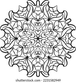 Flor Mandala Patrón relajante coloración anti estrés meditación