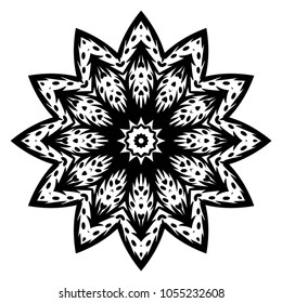 Flower mandala. Printable decorative elements. Vector illustration for design