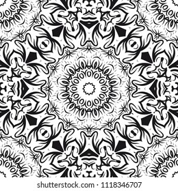 Flower mandala. Printable decorative elements. Vector illustration for design.