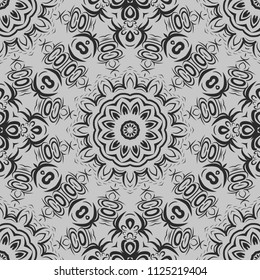 Flower mandala. Printable decorative elements. Vector illustration for design.