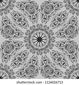 Flower mandala. Printable decorative elements. Vector illustration for design.