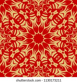 Flower mandala. Printable decorative elements. Vector illustration for design.