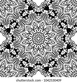 Flower mandala. Printable package decorative elements. Coloring page template. It is Vector illustrations.
