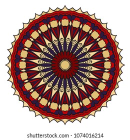 Flower mandala. Printable package decorative elements. Coloring page template. It is fantastic vector illustrations.