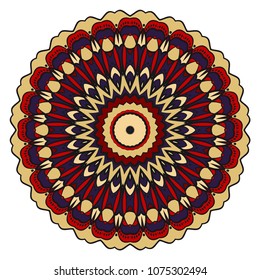 Flower mandala. Printable package decorative elements. Coloring page template. It is fantastic vector illustrations.