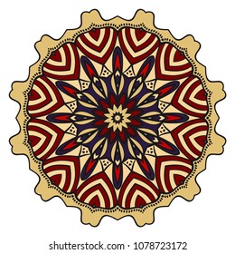 Flower mandala. Printable package decorative elements. Coloring page template. It is fantastic vector illustrations.