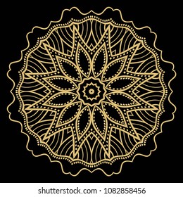 Flower mandala. Printable package decorative elements. Coloring page template. It is fantastic vector illustrations.