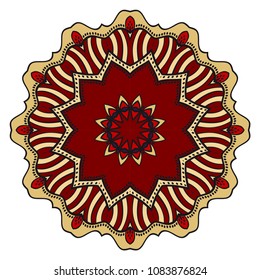 Flower mandala. Printable package decorative elements. Coloring page template. It is fantastic vector illustrations.