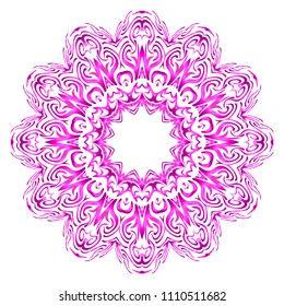 Flower mandala. Printable package decorative elements. Coloring page template. It is fantastic vector illustrations.