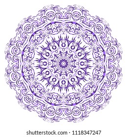 Flower mandala. Printable package decorative elements. Coloring page template. It is fantastic vector illustrations.