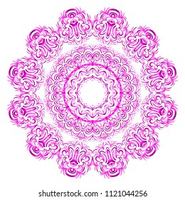 Flower mandala. Printable package decorative elements. Coloring page template. It is fantastic vector illustrations.