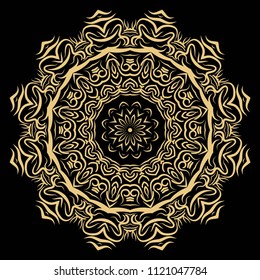 Flower mandala. Printable package decorative elements. Coloring page template. It is fantastic vector illustrations.