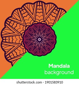 Flor Mandala. Elementos decorativos de paquete imprimibles. Ilustración del vector