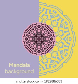 Flower Mandala. Printable package decorative elements. Vector illustration