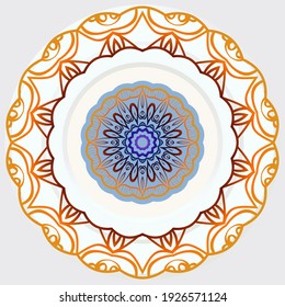 Flor Mandala. Elementos decorativos de paquete imprimibles. Ilustración del vector