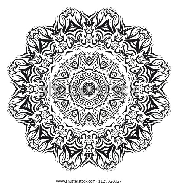 flower mandala printable package decorative elements stock